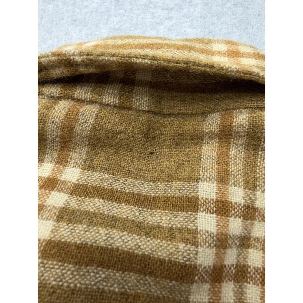 Vintage Cranbrook‎ Jacket Mens Medium Brown Plaid Wool Quilted Lined Workwear